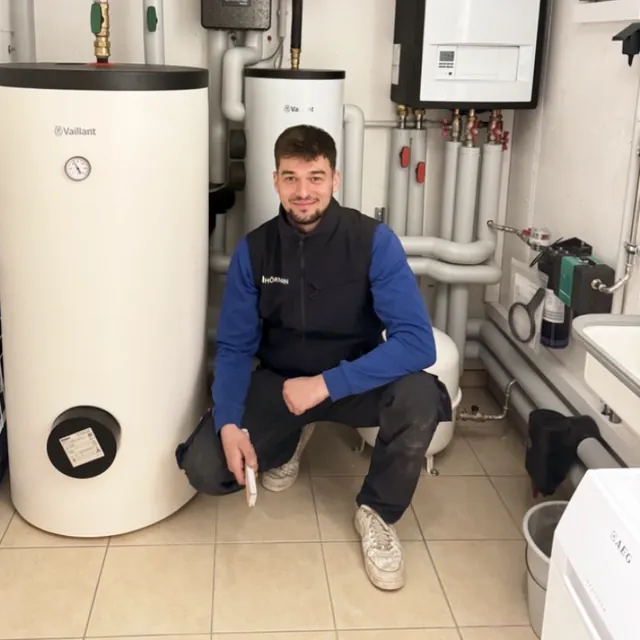 Einbau einer Vaillant Wärmepumpe durch Team Hörmann